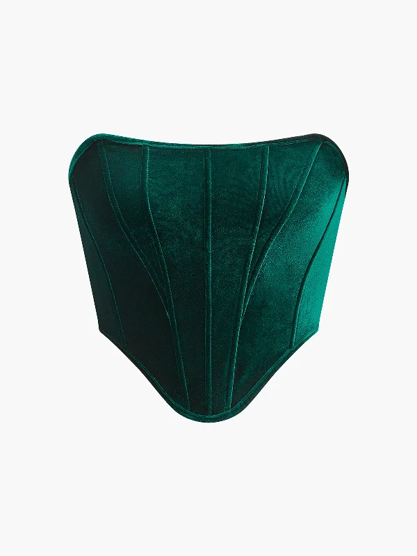 Detachable - Sleeve Casual Dresses for Versatility​ Velvet Piping Corset