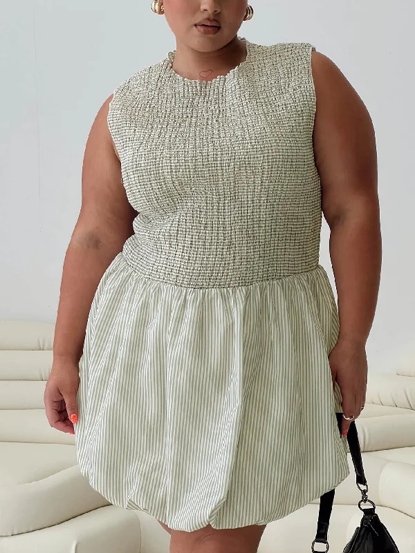 Mini dresses with V - necklines for a flattering shape Narnie Mini Dress Sage Curve