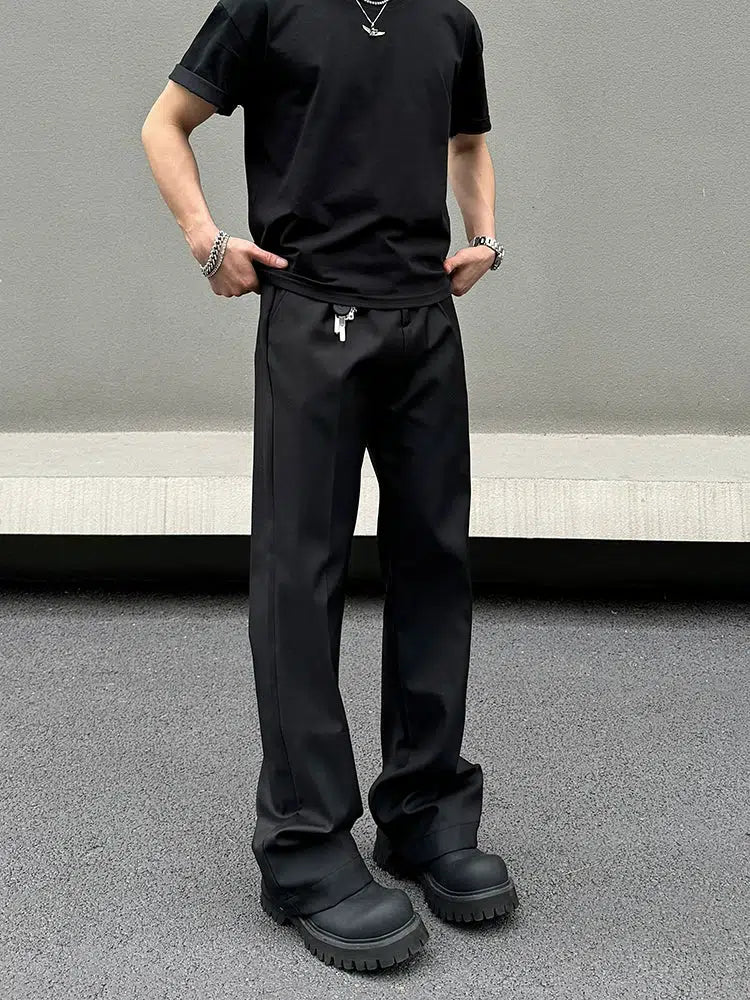 Black Straight-leg Pants