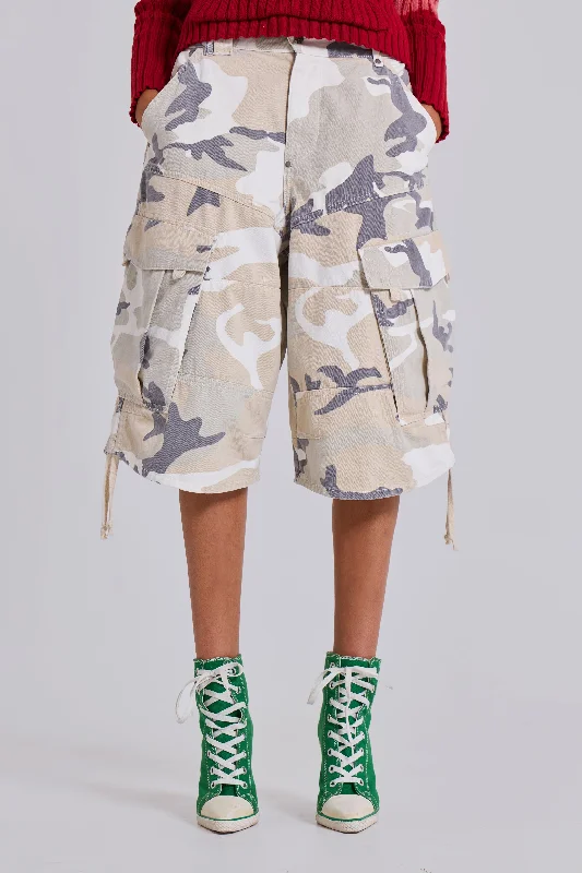 Snow Camo Cadet Cargo Shorts