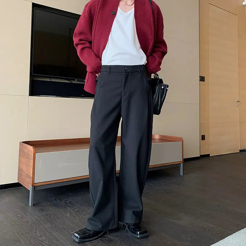 Straight-Leg Casual Pants