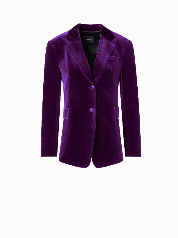 Velvet Blazer with Stretch