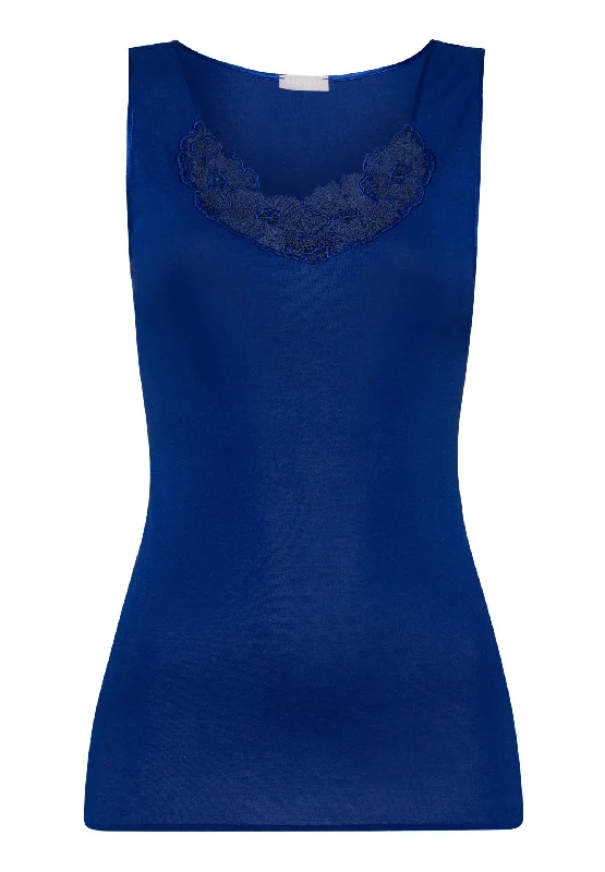 Naila Cotton Scoop Neck Tank Top | Deep Indigo 70999-1653