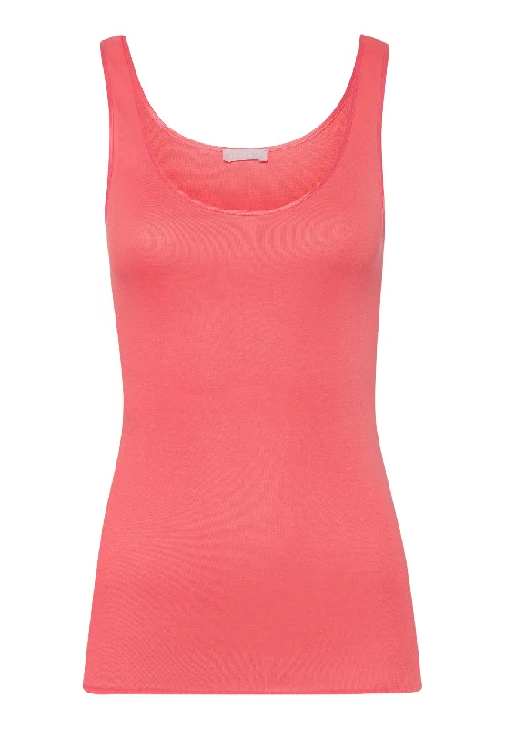 Cotton Seamless Round Neck Cotton Tank Top | Porcelain Rose 71604-2309