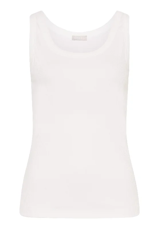 Sleep And Lounge Ribbed Cotton Tank Top | White 74841-101