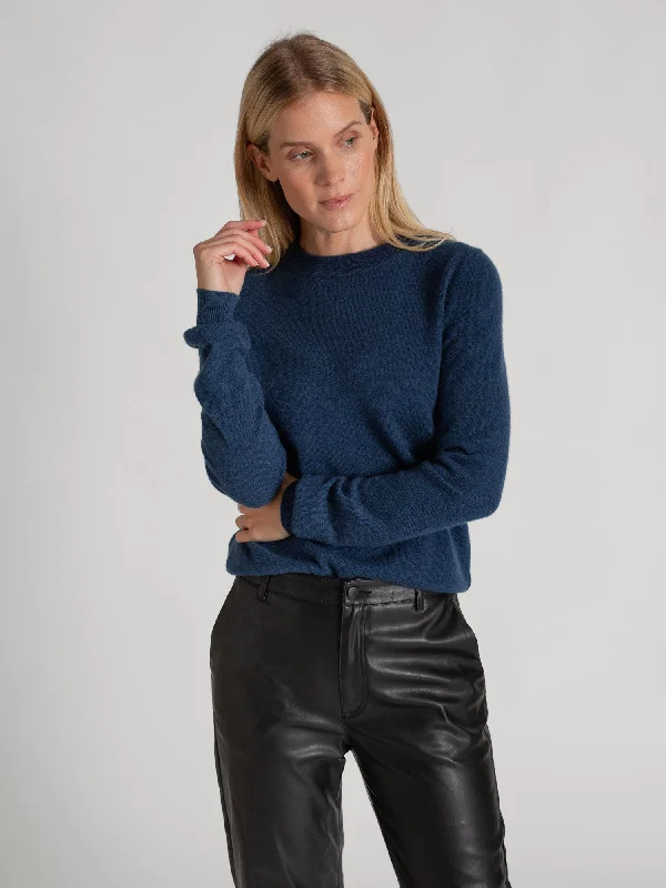 Cashmere sweater "Thora" - mountain blue