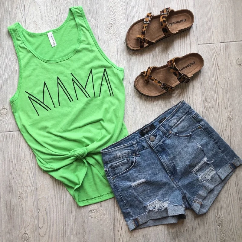 Mama Line • Lime Unisex Tank