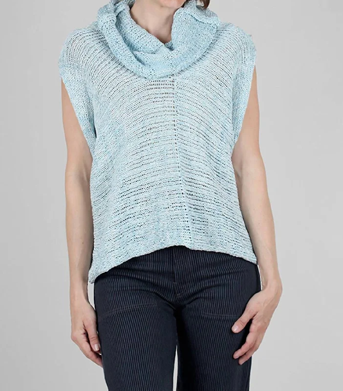 Shy Turtle Pullover In Light Blue