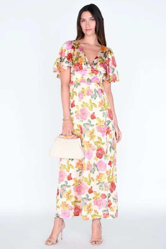 Maxi Women Dress with Floral Print for a Bohemian Vibe Maxi Women Dress with Floral Print for a Bohemian Vibe Art Of Bloom Kimono Dress