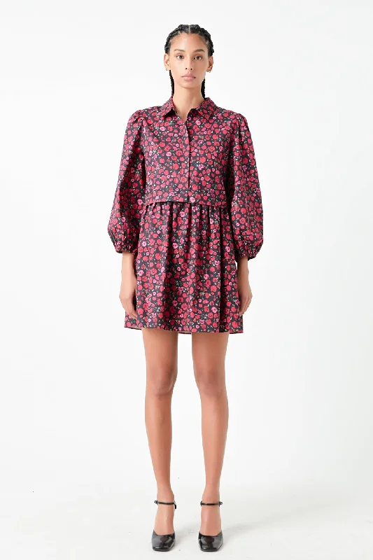 Mini Women Dress with a Short Hem for a Young and Trendy Style Mini Women Dress with a Short Hem for a Young and Trendy Style Floral Shirt Mini Dress