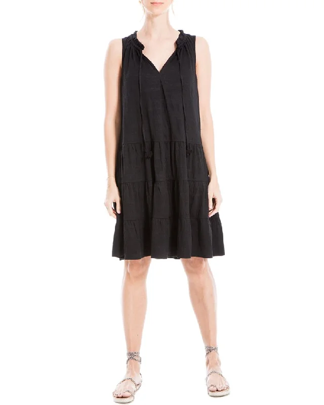 Long - Sleeve Women Dress in Velvet for a Luxurious Winter Look Long - Sleeve Women Dress in Velvet for a Luxurious Winter Look Max Studio Tiered Short Dress