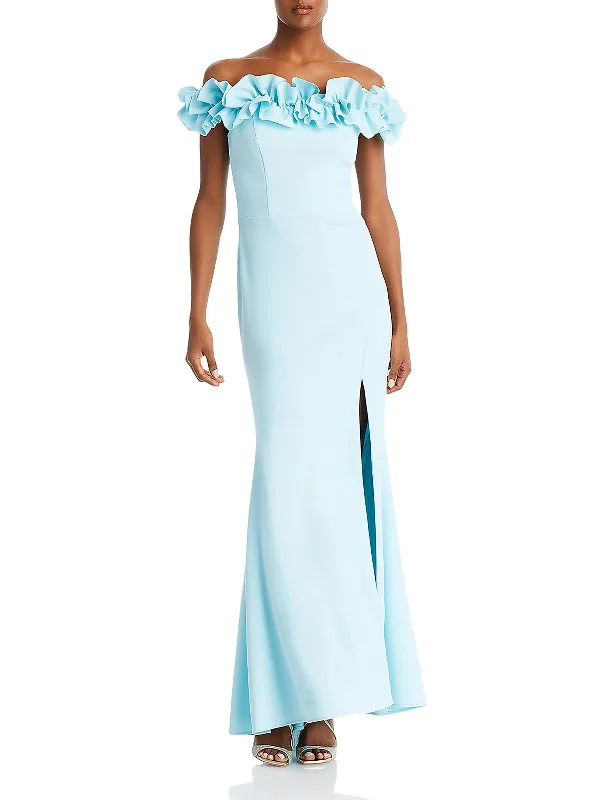 Empire Waist Women Dress to Accentuate the Bust and Conceal the Waist Empire Waist Women Dress to Accentuate the Bust and Conceal the Waist Womens Ruffled Long Evening Dress
