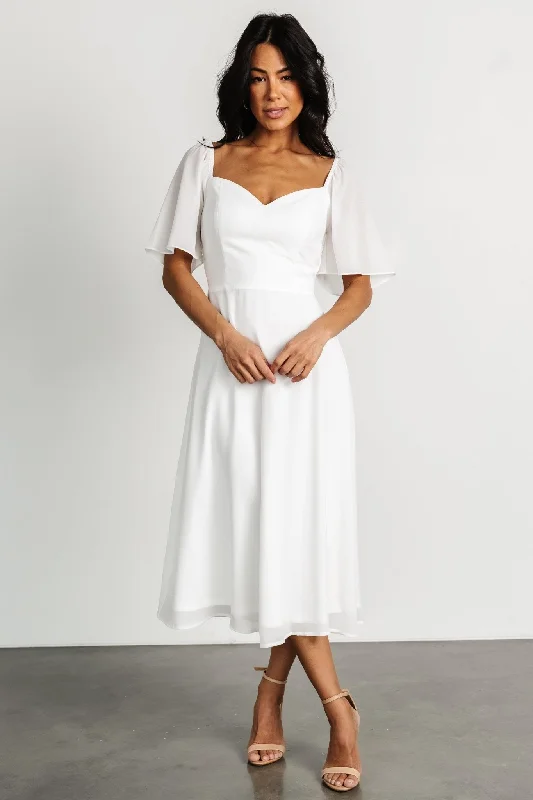 Colette Sweetheart Midi Dress | White