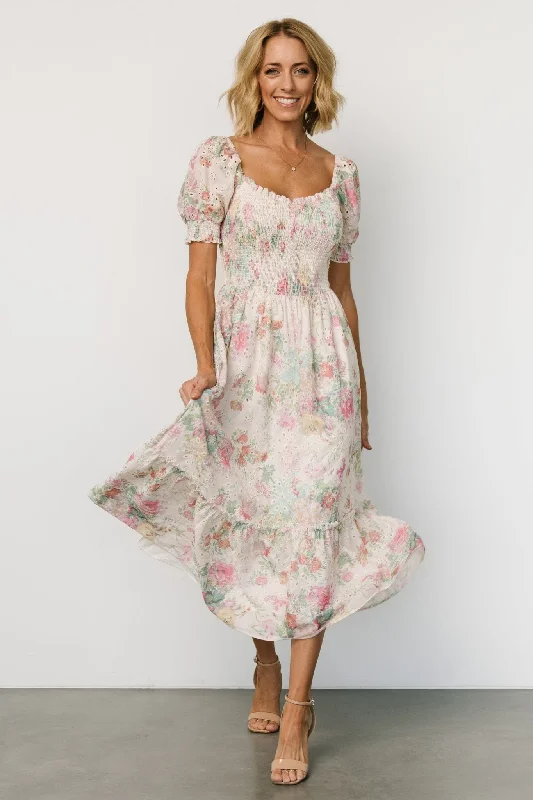 Piper Eyelet Midi Dress | Vintage Floral